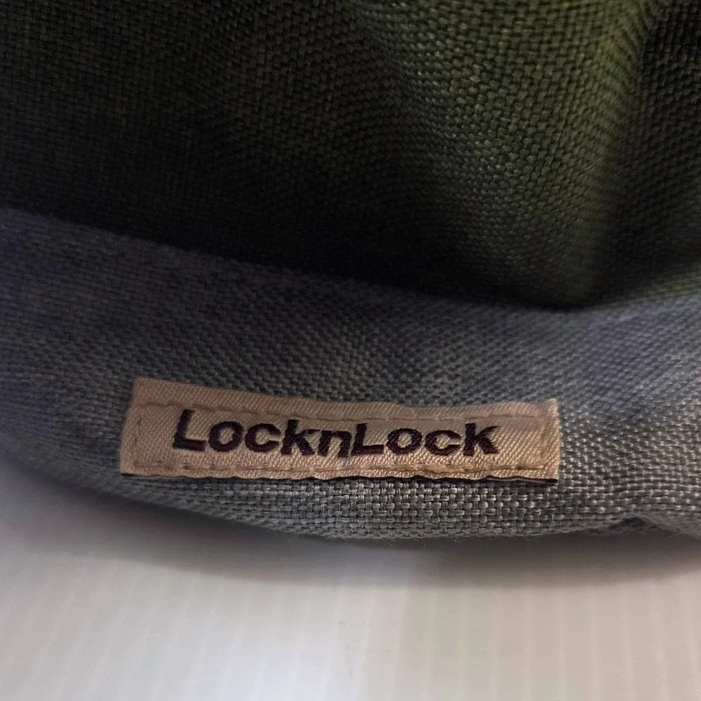 LocknLock Canvas Ammo Storage Lunch Bag Small Green Excellent Drawstring Tote